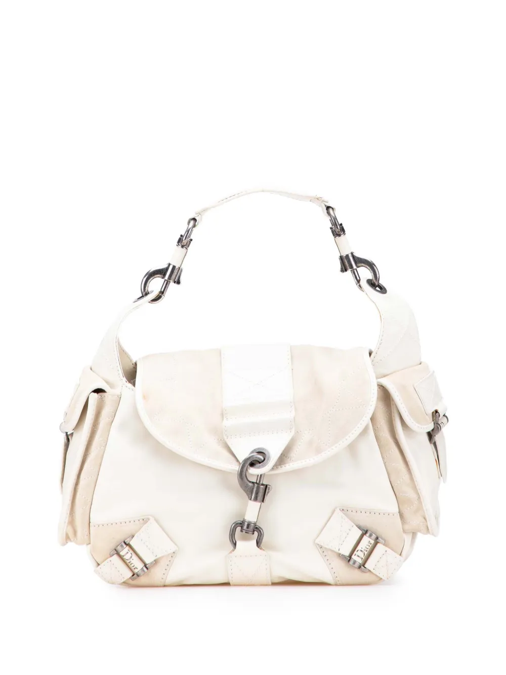 Christian Dior Pre-Owned 2006 Calfskin and Suede Rebelle shoulder bag | Brown | Image 1