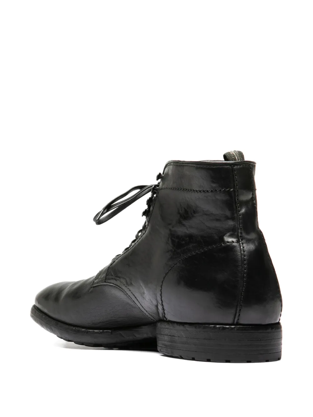 Officine Creative Prince lace-up leather boots Zwart