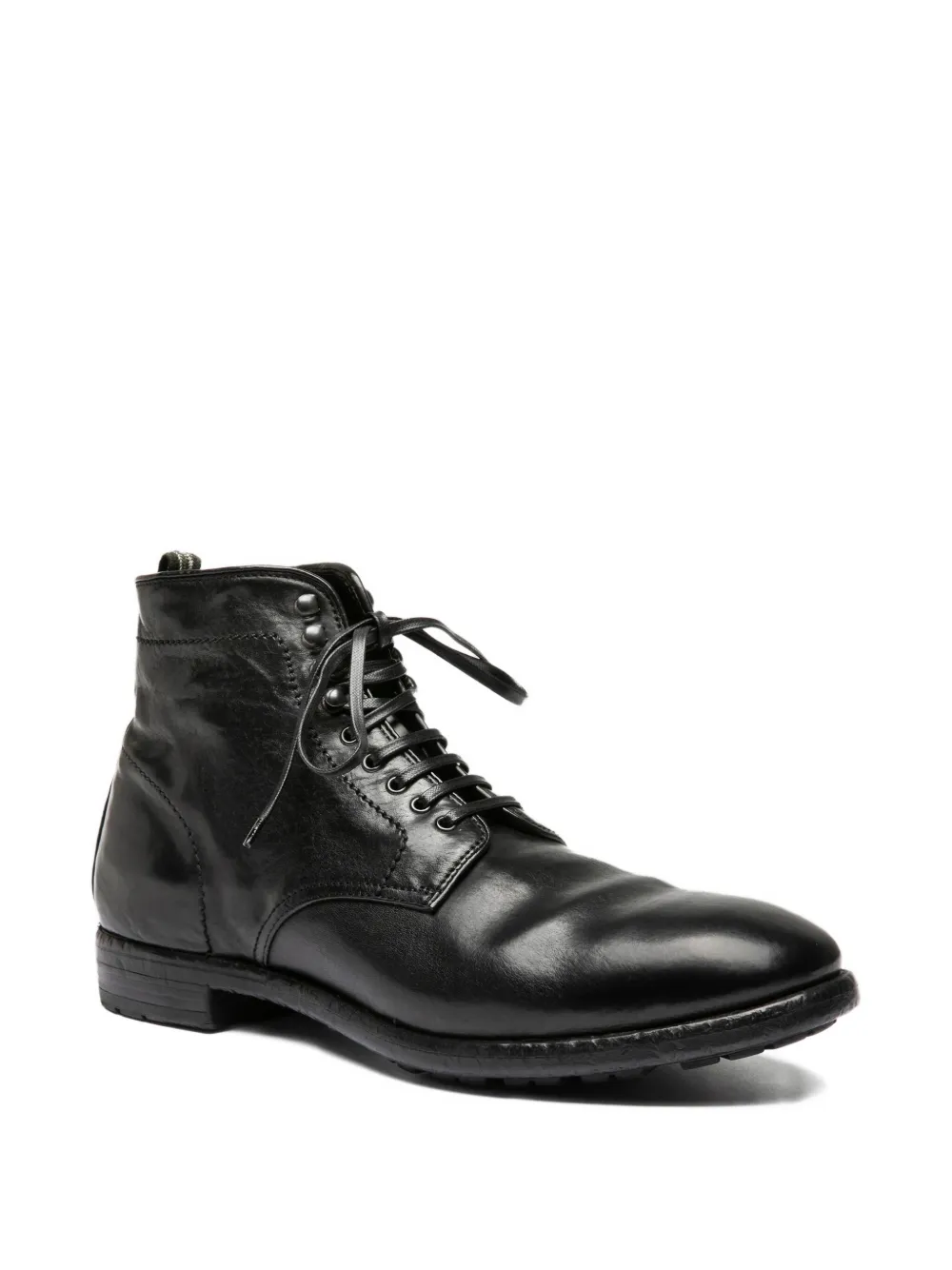 Officine Creative Prince lace-up leather boots Zwart