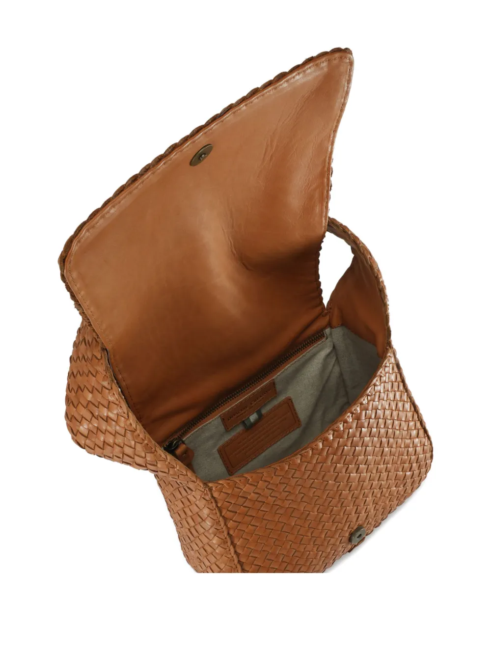 Officine Creative Class Woven Leather Shoulder Bag In Brown