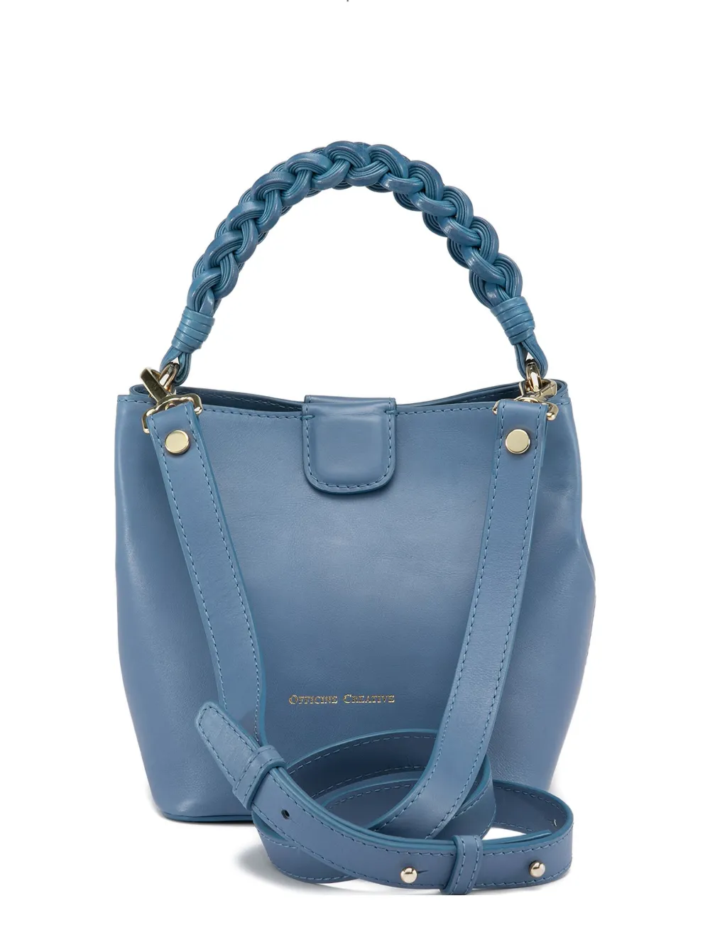 Officine Creative Nolita braided-handle bucket bag - ブルー Officine Creative Nolita braided-handle bucket bag - ブルー