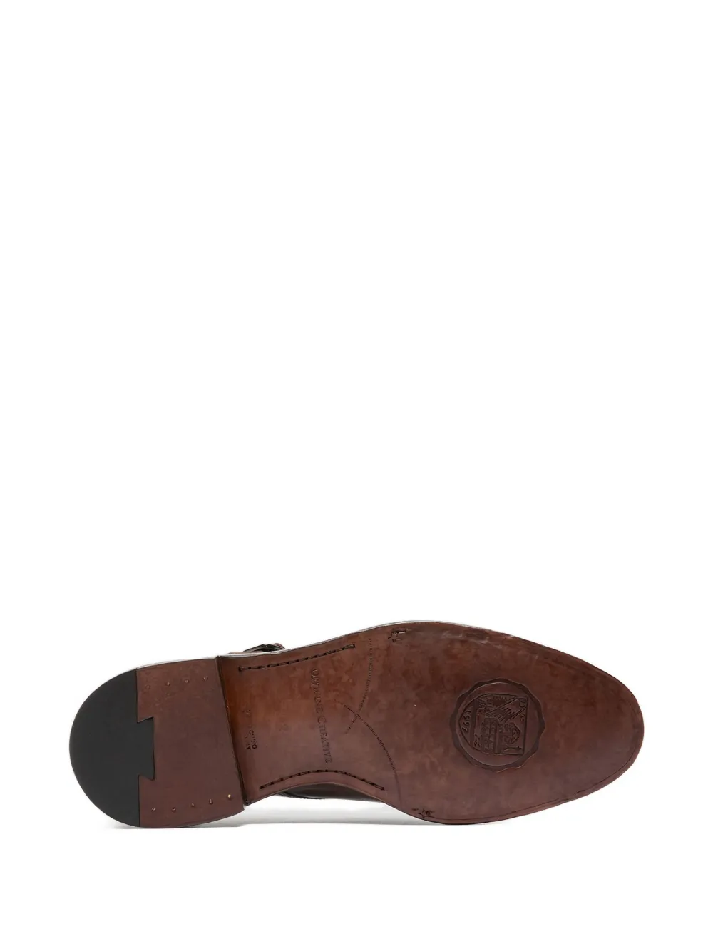 Officine Creative Signature Monk Shoes In Brown