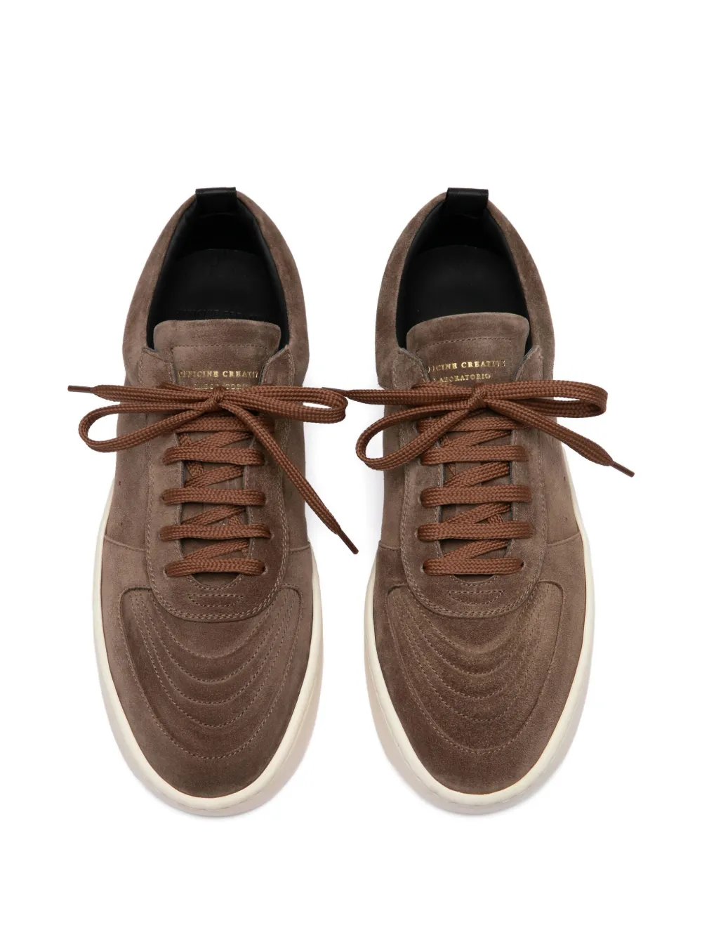 Officine Creative KRAB 001 suède leren sneakers Bruin