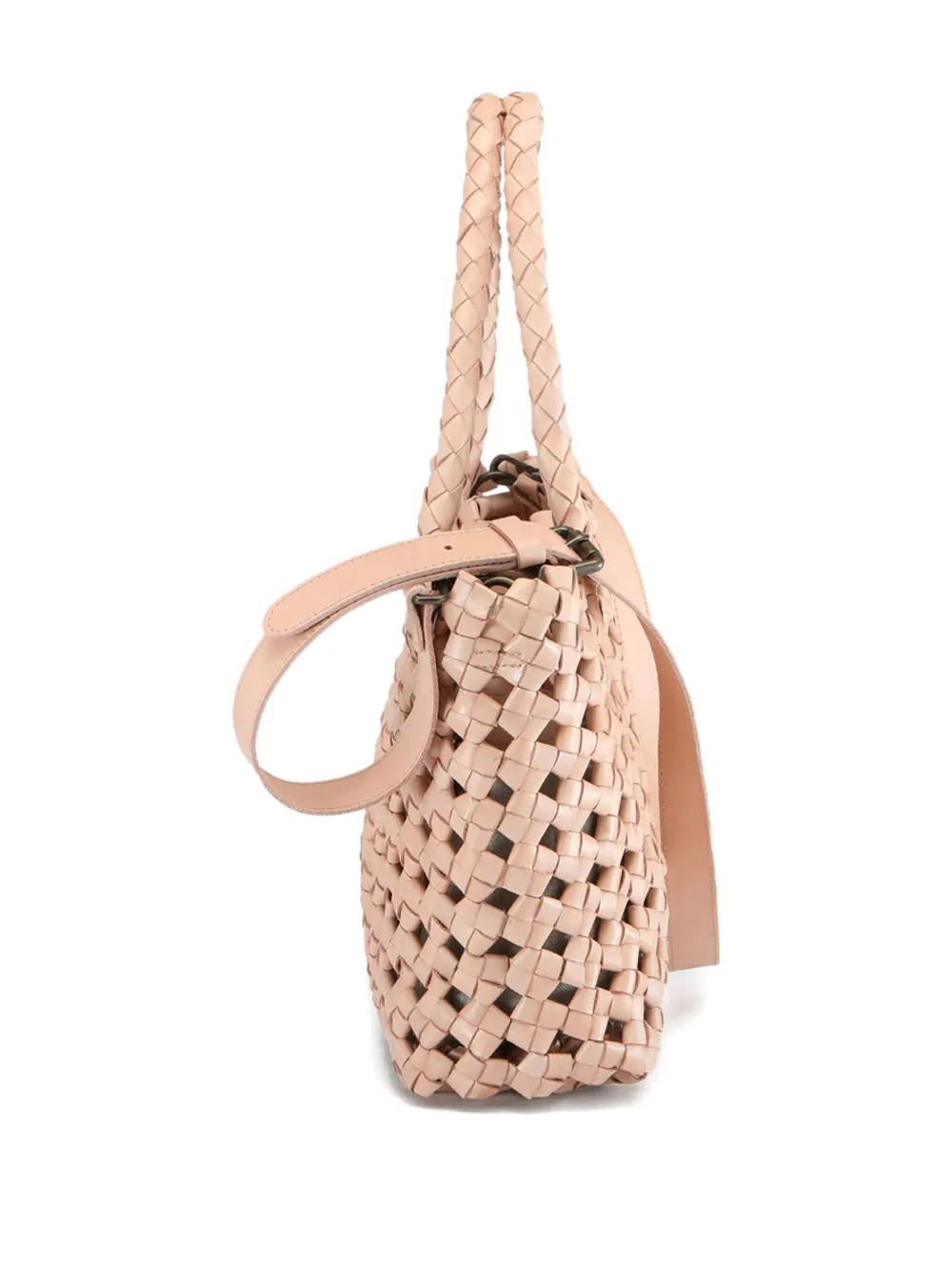 Officine Creative Class Woven Leather Shoulder Bag In Pink