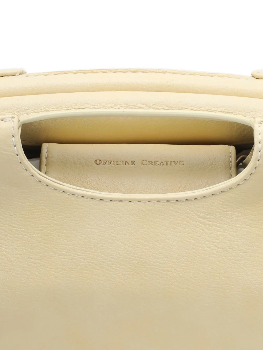 Officine Creative Leather Clutch Bag In Yellow