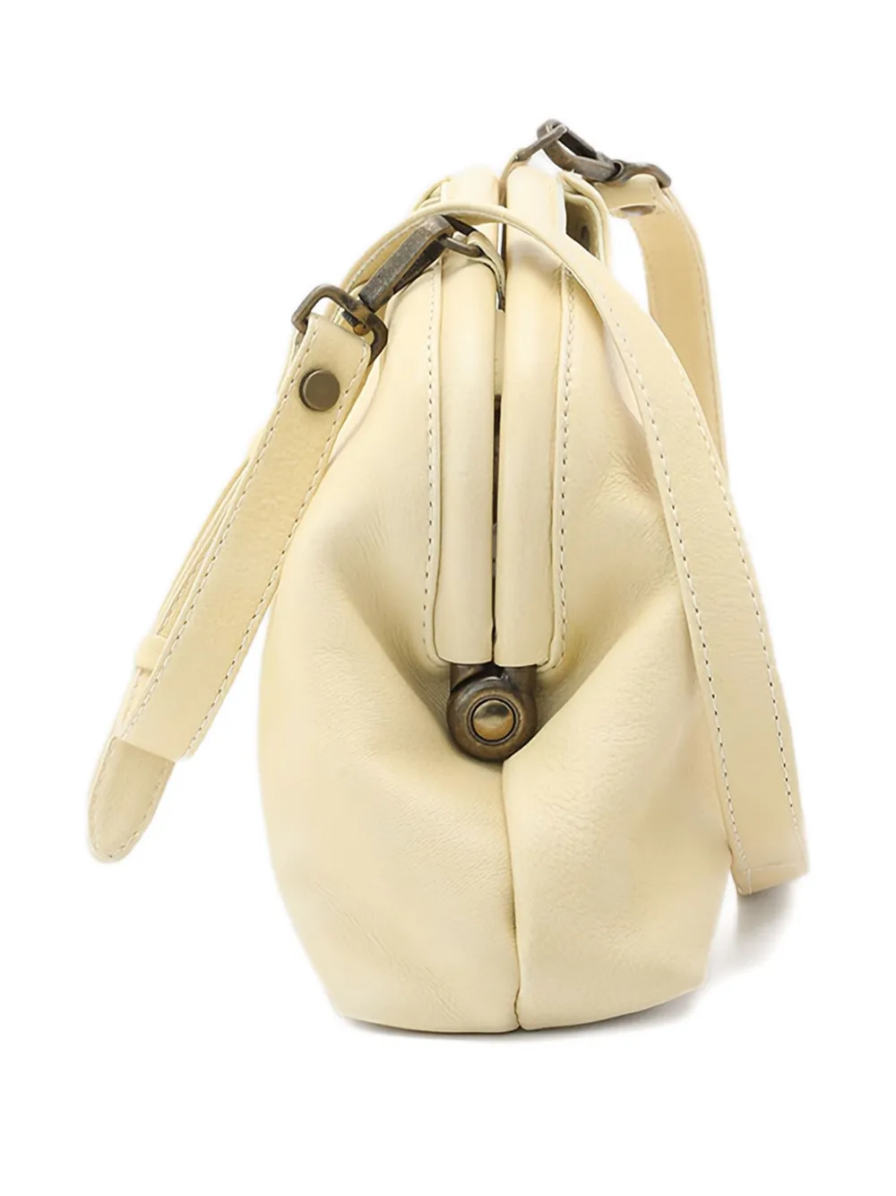 Officine Creative Leather Clutch Bag In Yellow