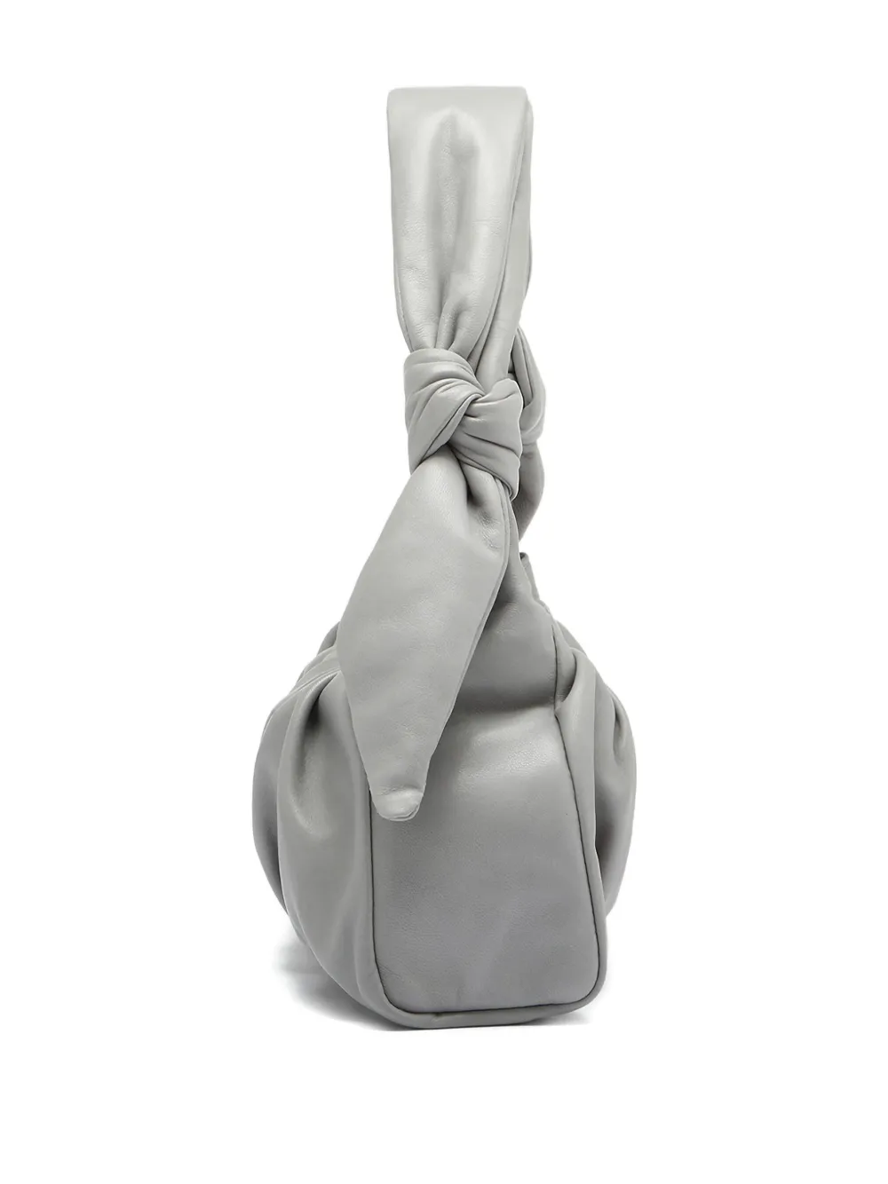 Officine Creative Knotted Leather Shoulder Bag In Gray