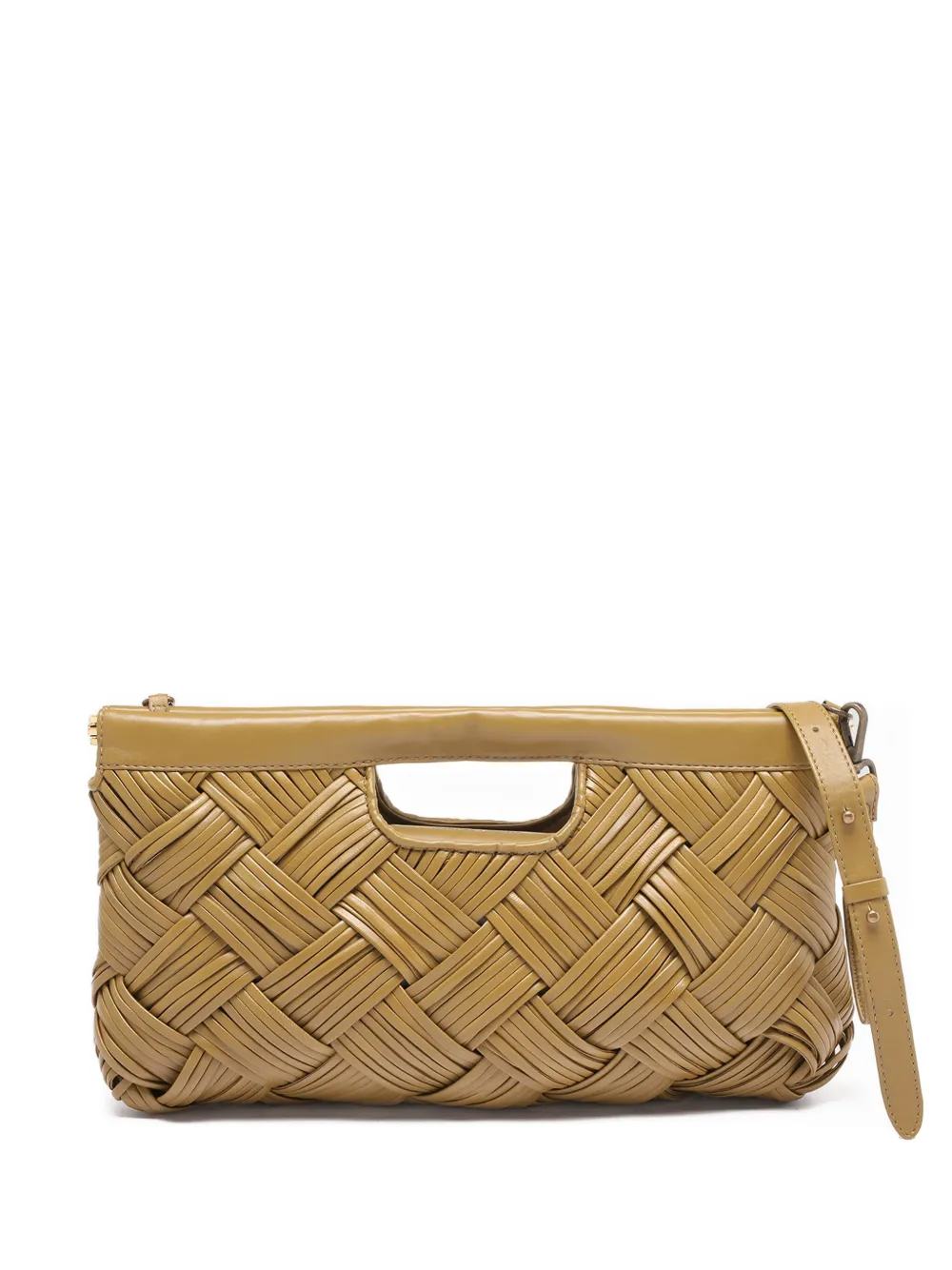 Officine Creative Helen/026 Woven Leather Tote Bag In Yellow
