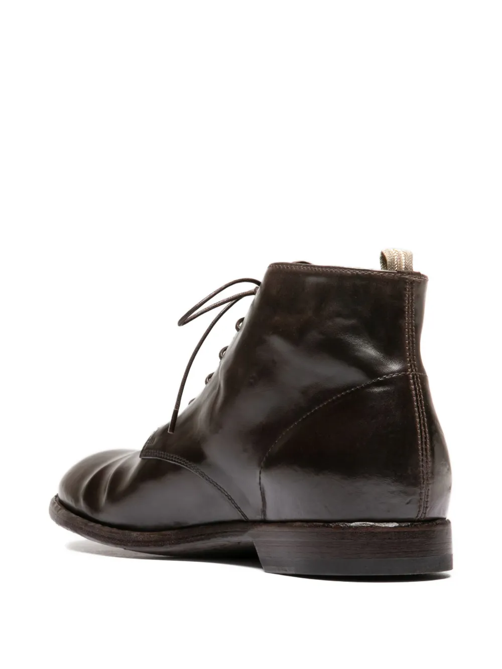 Officine Creative Sound lace-up leather boots Bruin