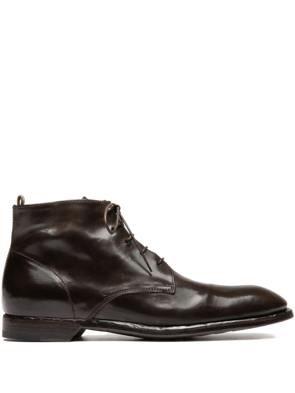 Officine Creative Sound lace-up leather boots Bruin