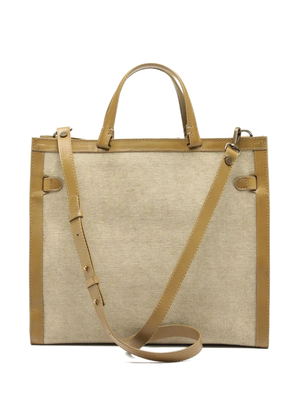 Officine Creative leather-trimmed canvas shoulder bag | Image 2