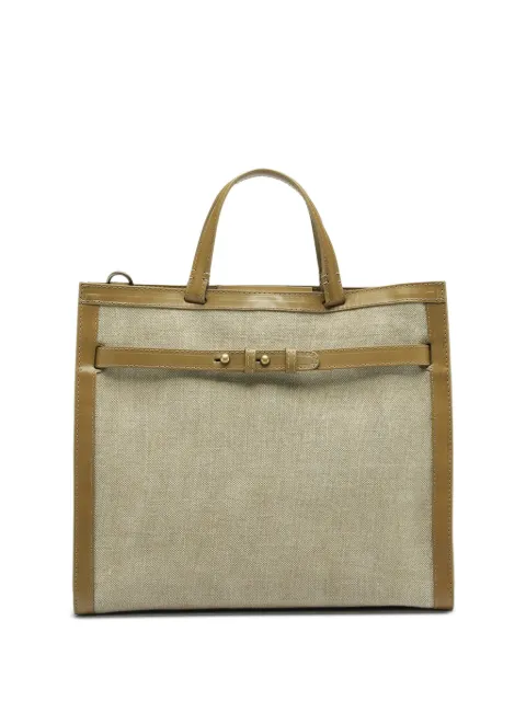 Officine Creative leather-trimmed canvas shoulder bag