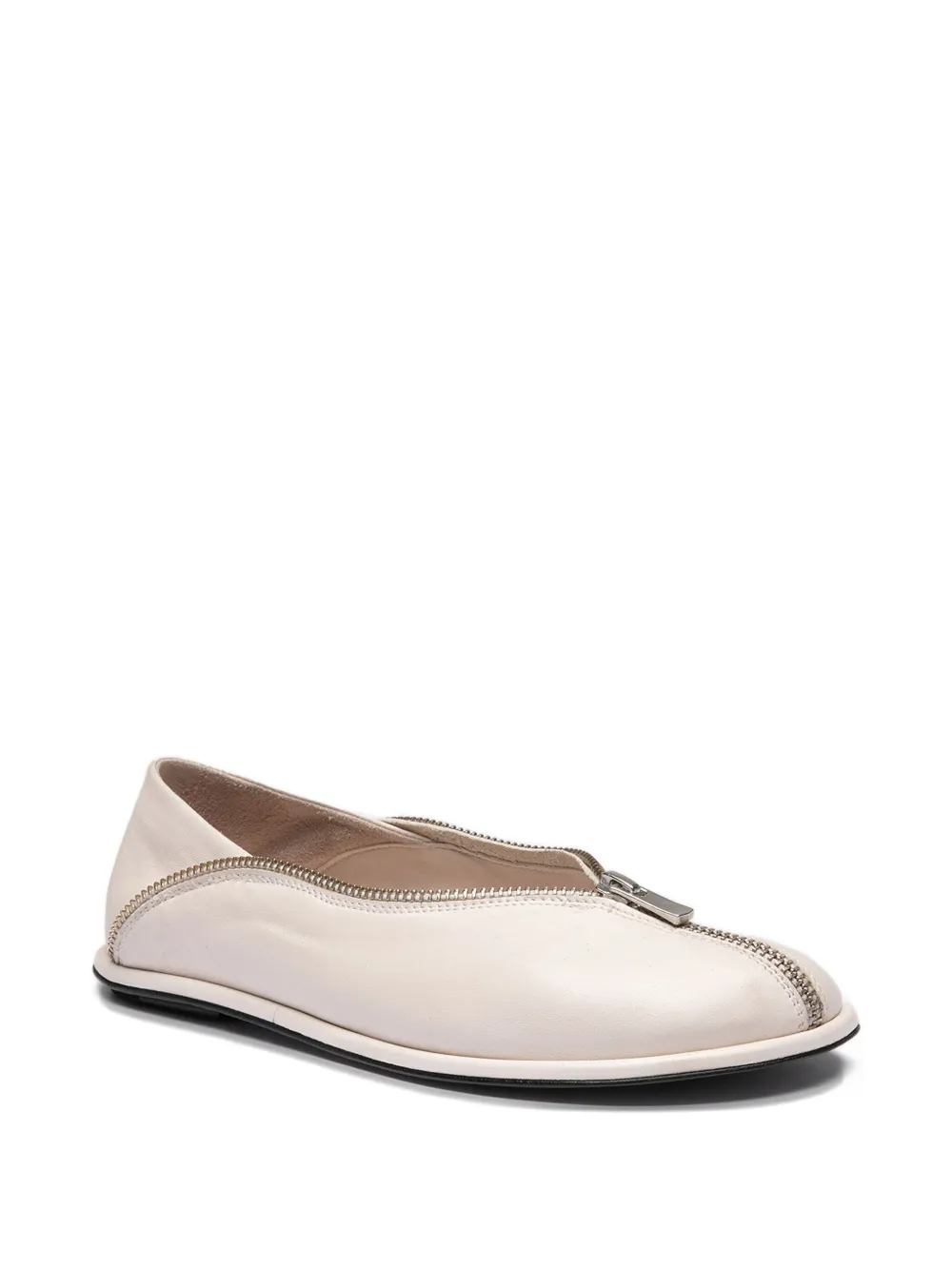 Officine Creative Leren loafers met rits - Wit