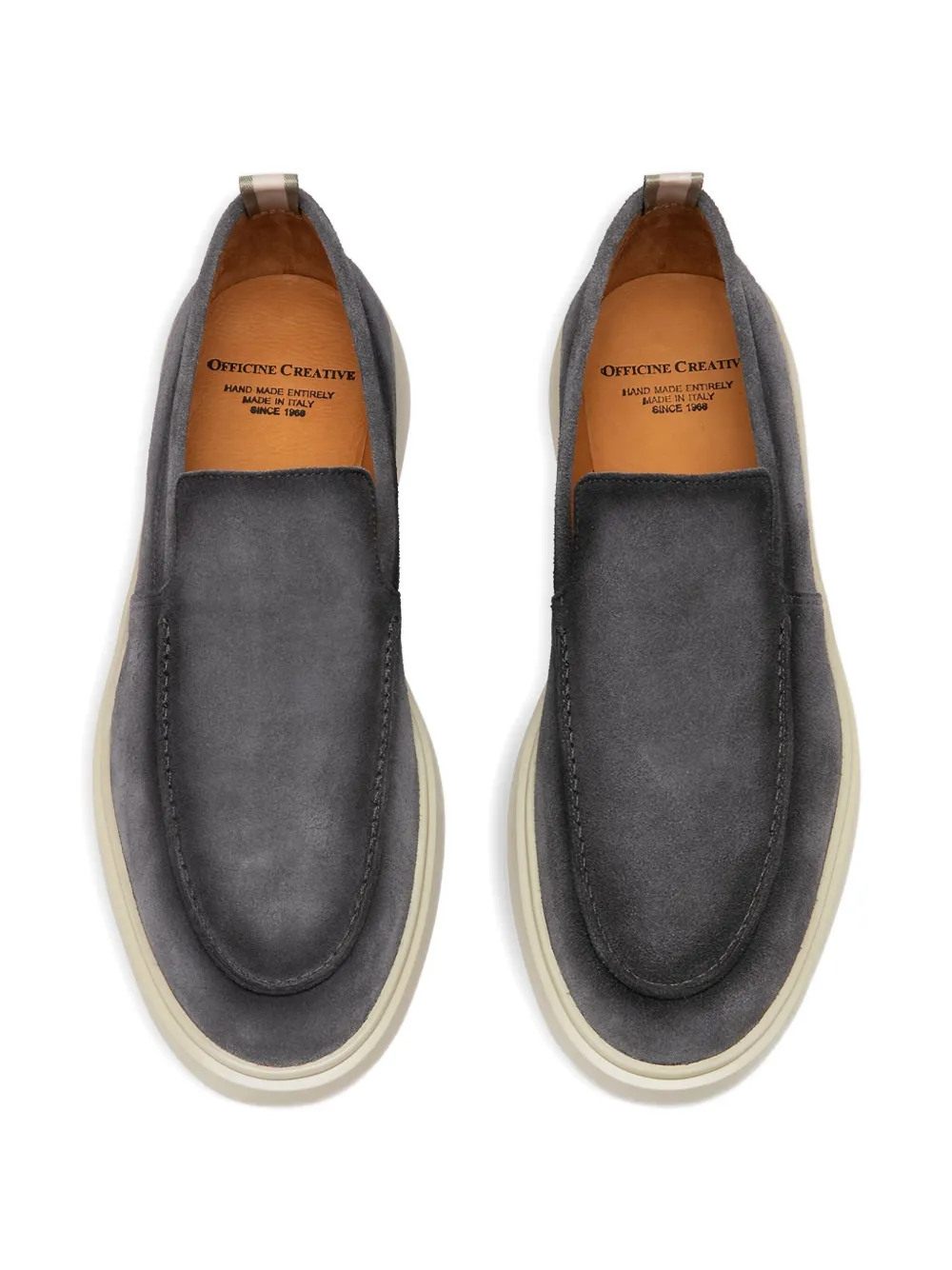 Officine Creative Bones suede loafers Grijs