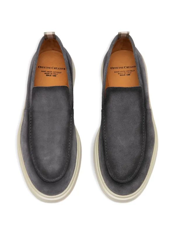 Officine Creative Gray Suede Loafers Officine Creative Gray Suede Loafers main image 4