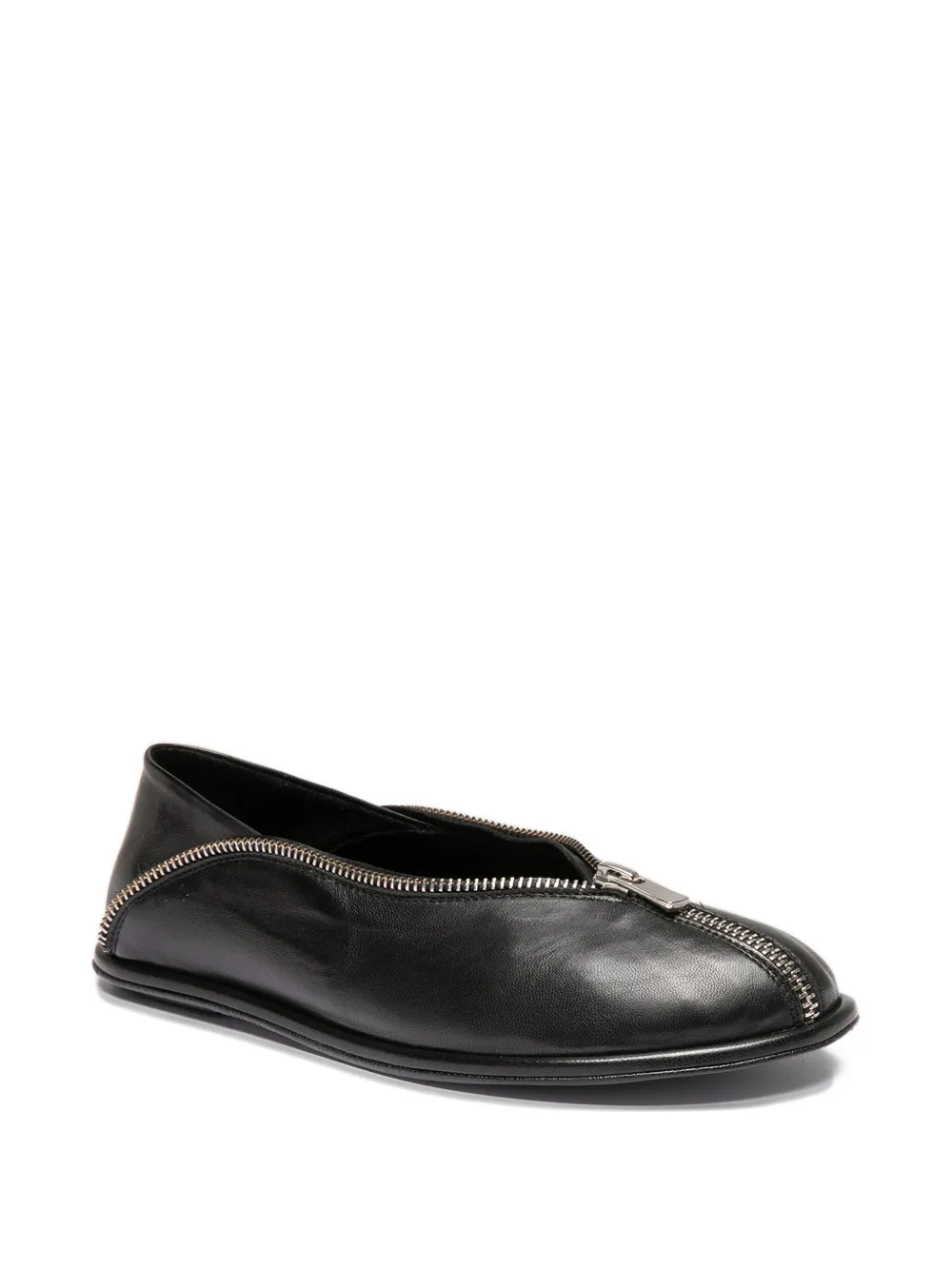 Officine Creative Loafers met rits - Zwart