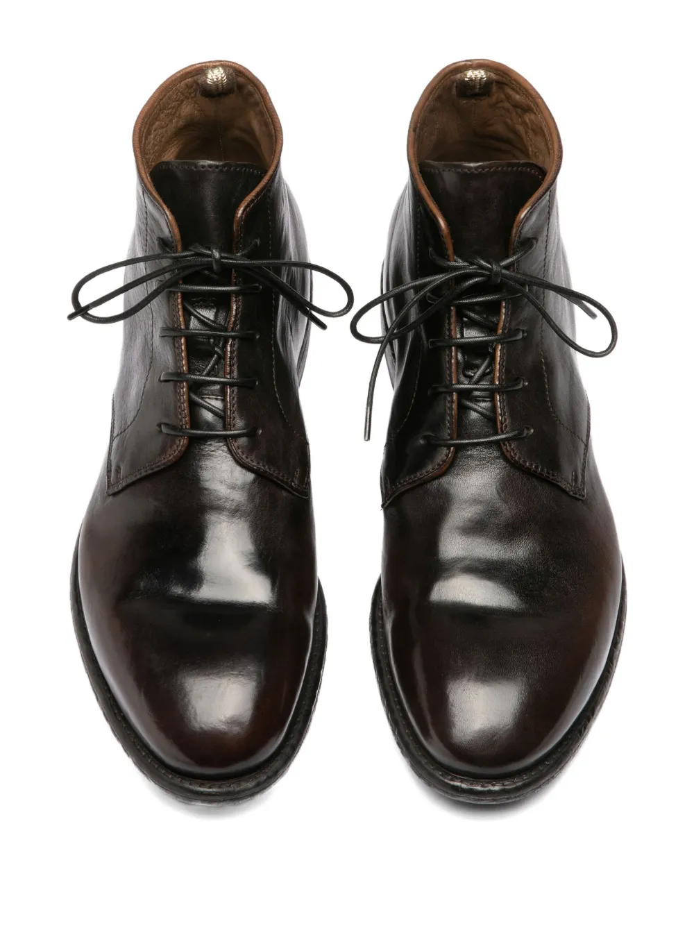 Officine Creative Emory lace-up leather boots Zwart