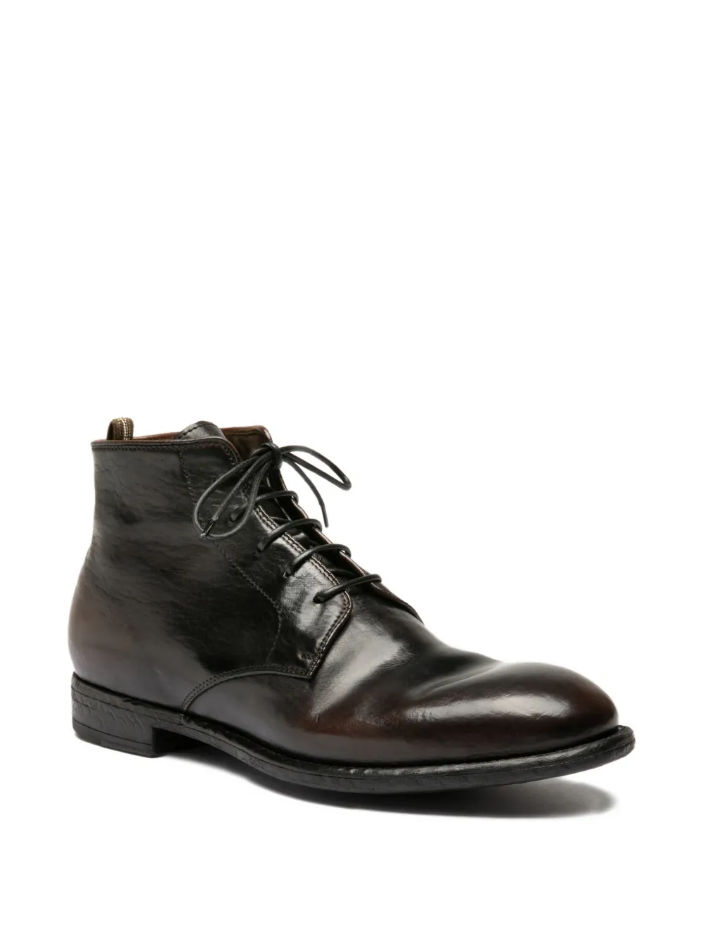 Officine Creative Emory lace-up leather boots Zwart