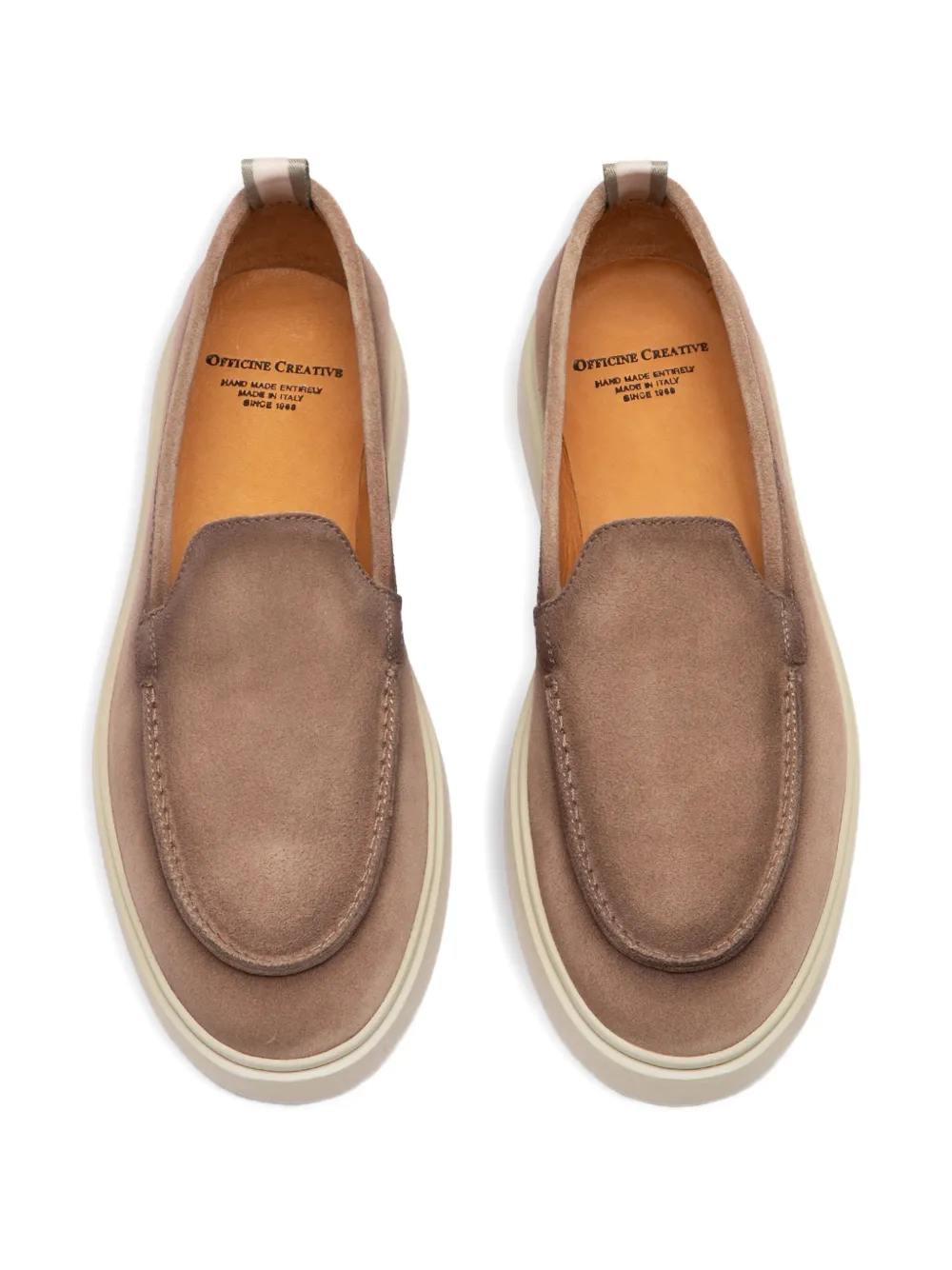 Officine Creative Bones 101 suède loafers Bruin