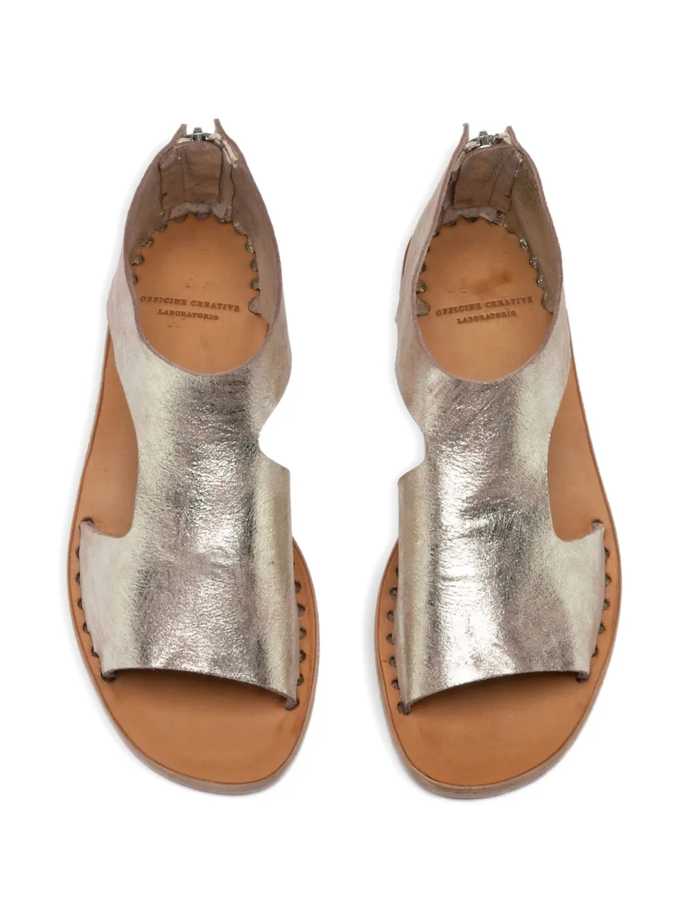 Officine Creative Sandalen met metallic-effect Zilver