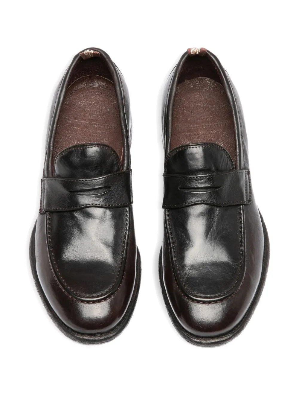 Officine Creative leather loafers Zwart