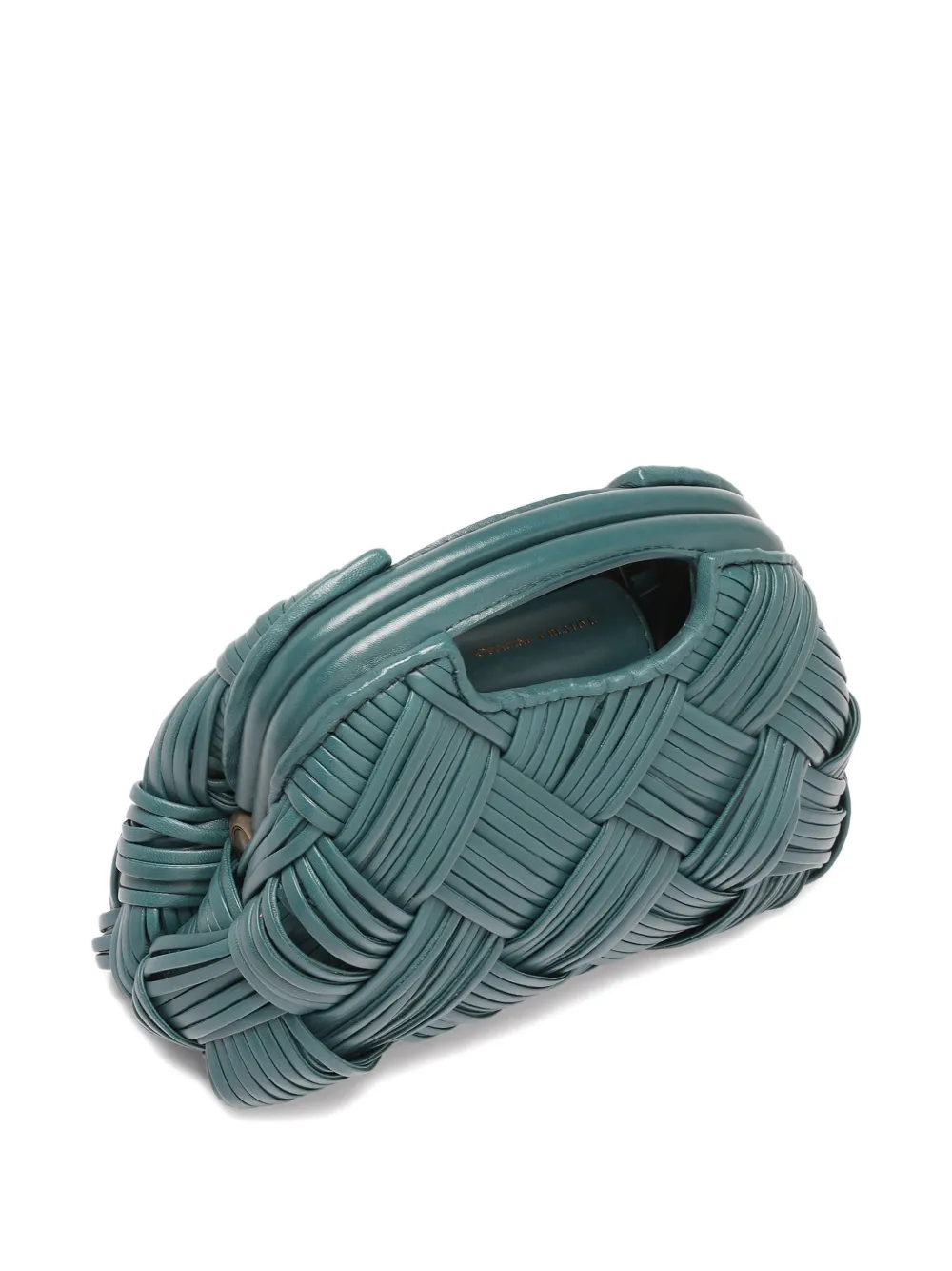 Officine Creative Helen/12 Woven Leather Tote Bag In Green
