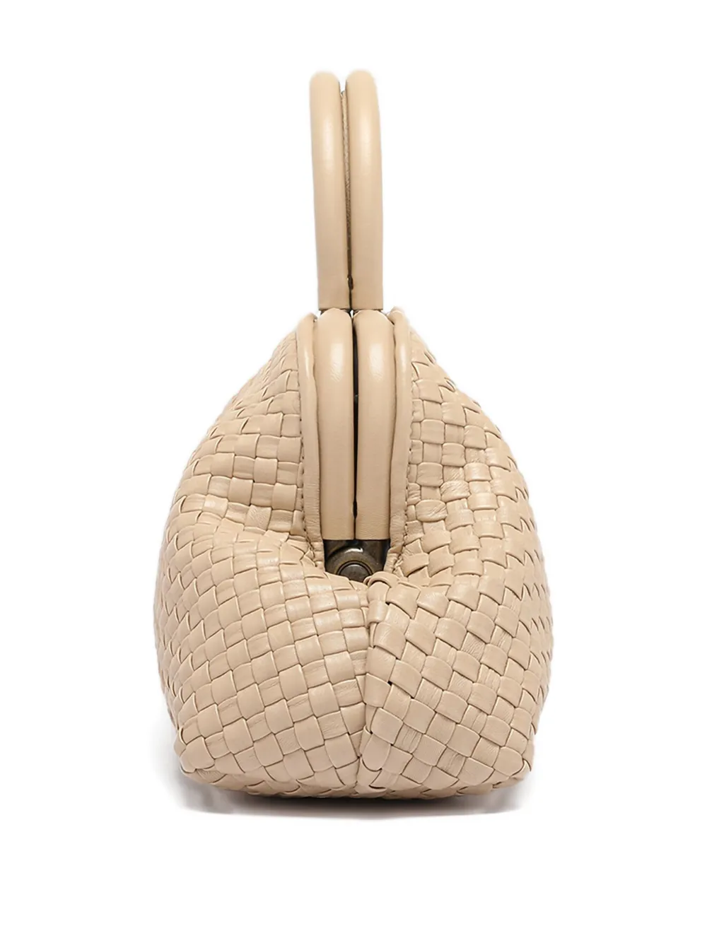 Officine Creative Woven Leather Shoulder Bag In Neutral