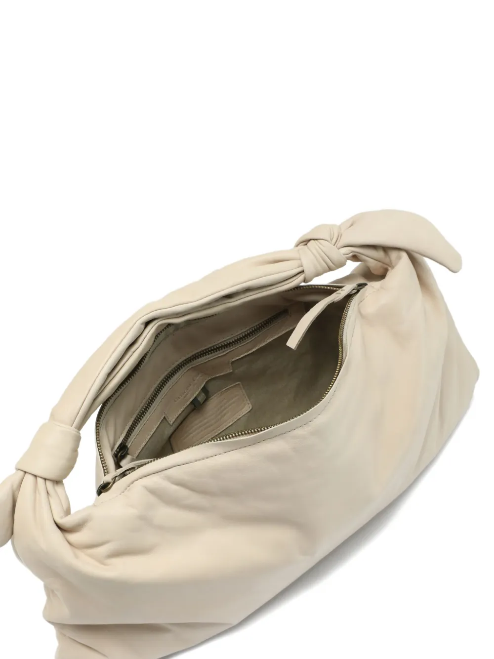 Officine Creative Bolina Knotted Leather Shoulder Bag In Neutral