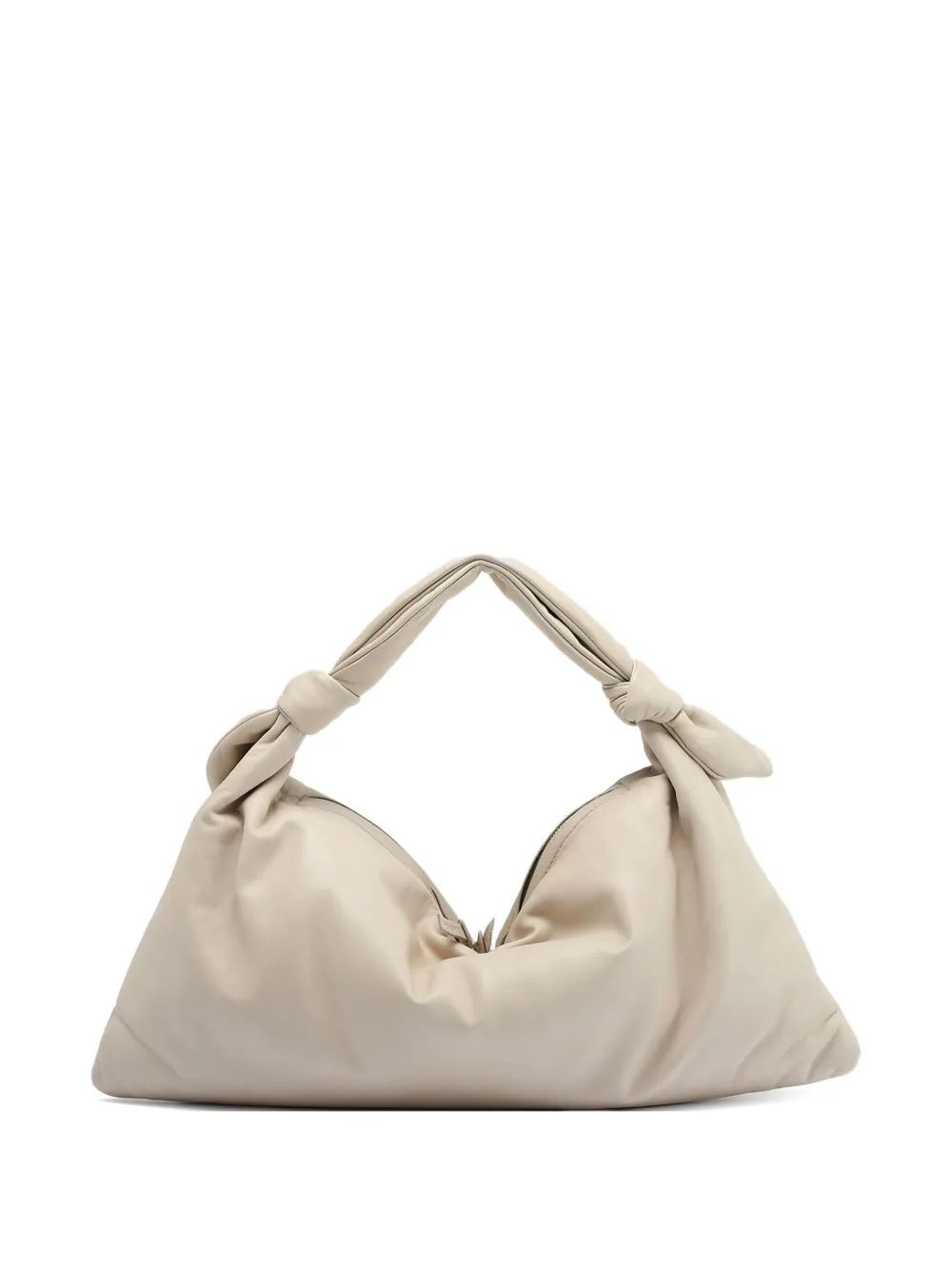 Officine Creative Bolina Knotted Leather Shoulder Bag In Neutral