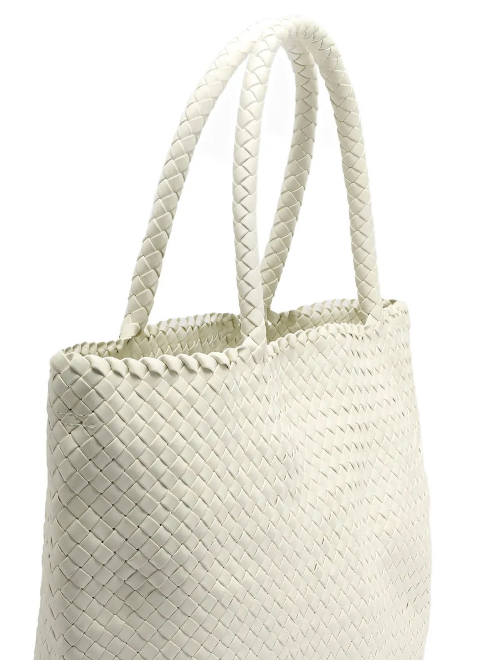 Officine Creative Class 35 Woven Shoulder Bag In White