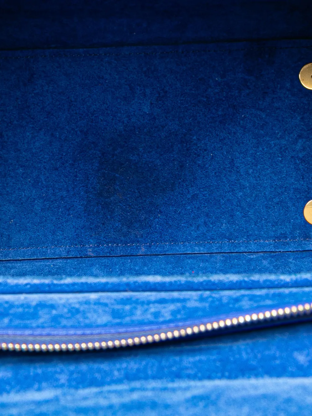 Pre-owned Celine 2014 Mini Tricolor Smooth Calfskin Belt Bag Satchel In Blue