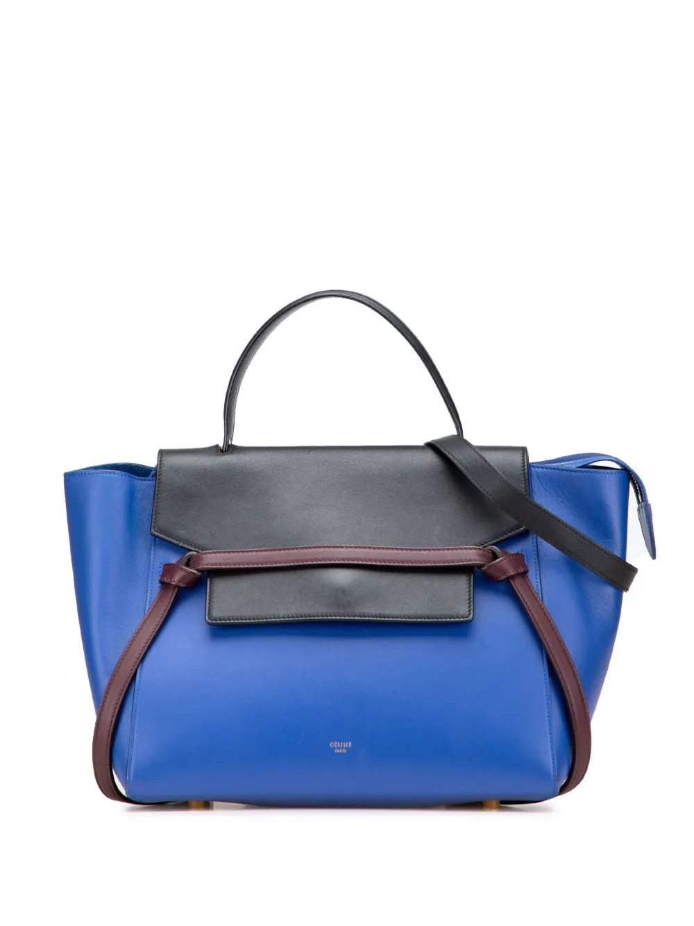 Celine Pre-Owned 2014 Mini Tricolor Smooth Calfskin Belt Bag satchel | Blue | Image 1