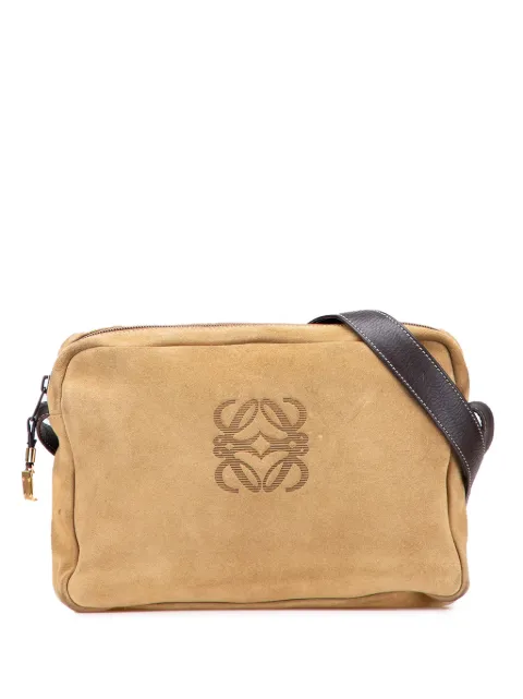 Loewe Pre-Owned 2010-2025 Anagram Suede crossbody bag