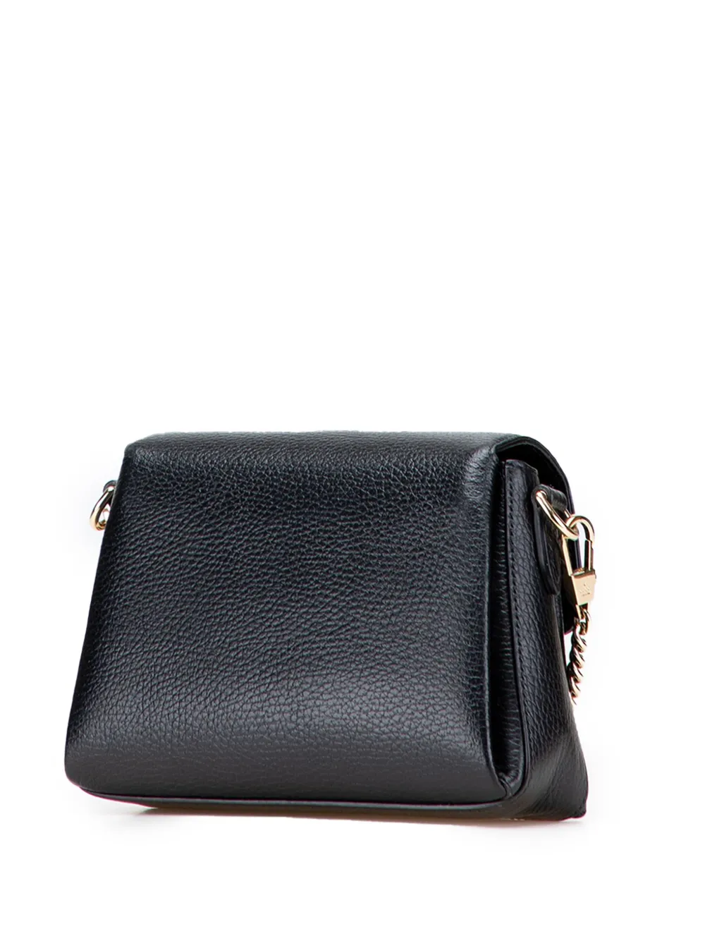 Pre-owned Gucci 2016-2025 Small Dollar Calfskin Interlocking G Crossbody Bag In Black