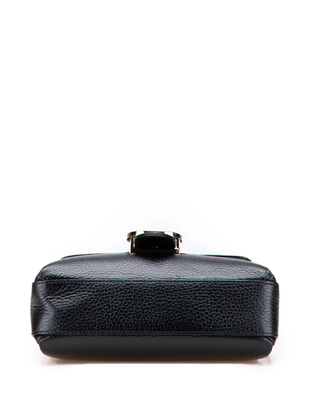 Pre-owned Gucci 2016-2025 Small Dollar Calfskin Interlocking G Crossbody Bag In Black