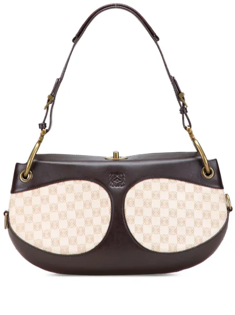 Loewe Pre-Owned 2004 Anagram Canvas and Leather shoulder bag