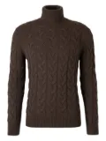 Gran Sasso cable-knit turtleneck sweater - Brown