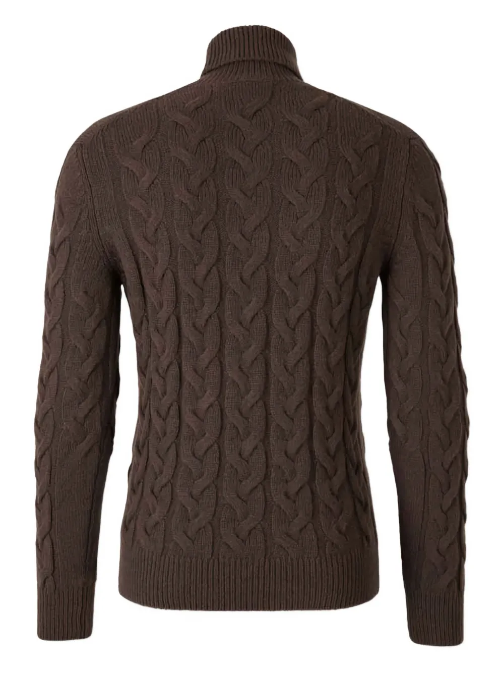 Gran Sasso cable-knit turtleneck sweater - Bruin
