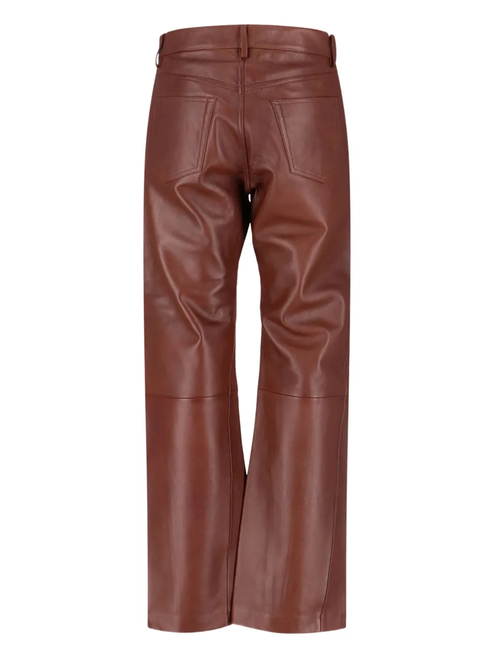 Sunflower Straight Twist leren broek - Bruin