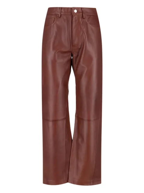 Sunflower Straight Twist leather trousers