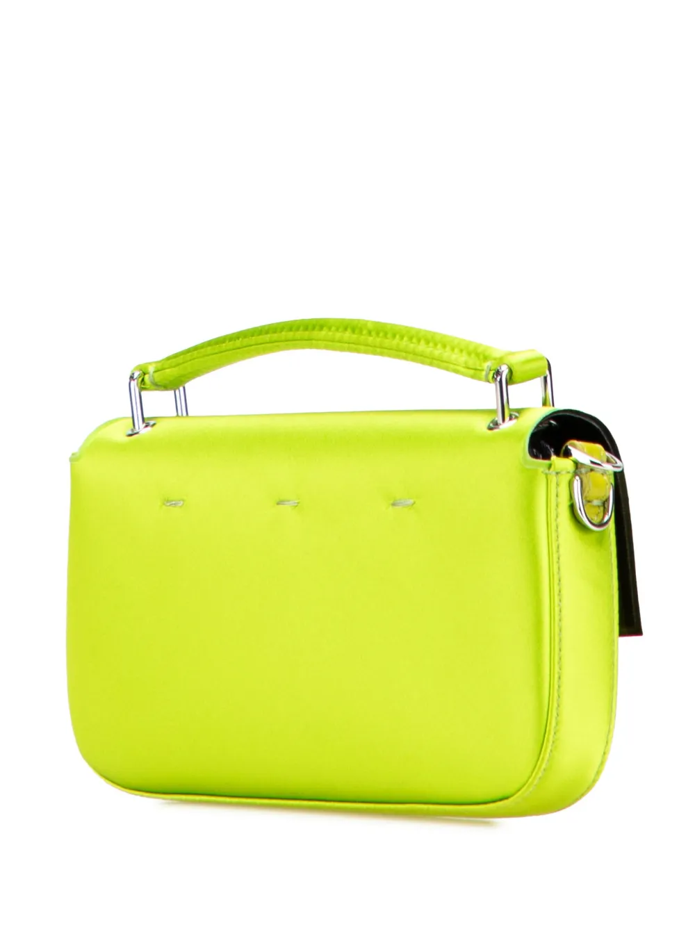 Pre-owned Fendi 2000-2025 Silk Baguette Phone Pouch Satchel In Green