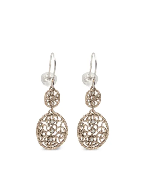 Noguchi 14K white gold Doubles Flocons diamond earrings
