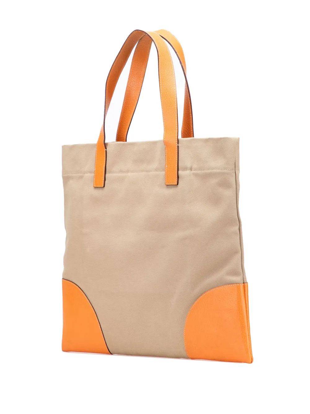 Prada Pre-owned 2000-2013 Cinghiale Trimmed Canapa Tote Bag in Brown, view 3