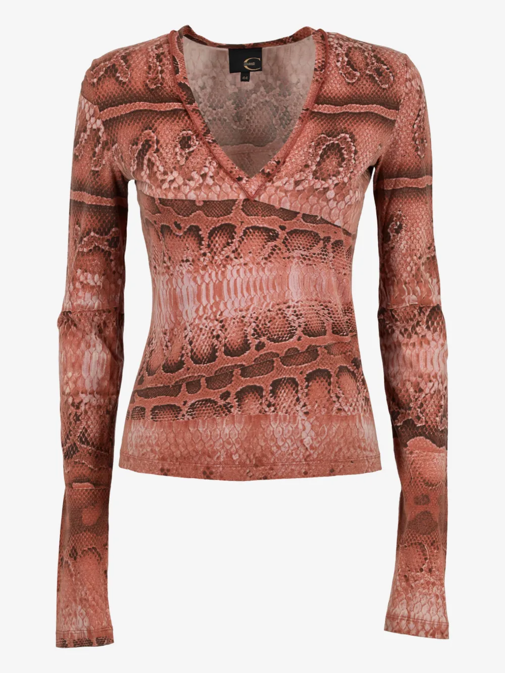 Just Cavalli python-print V-neck top | Pink | Image 1
