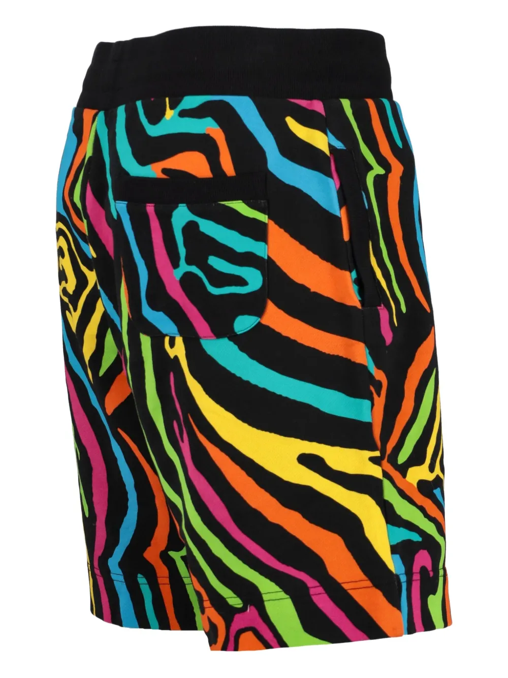 Pre-owned Moschino Zebra-print Shorts In Black