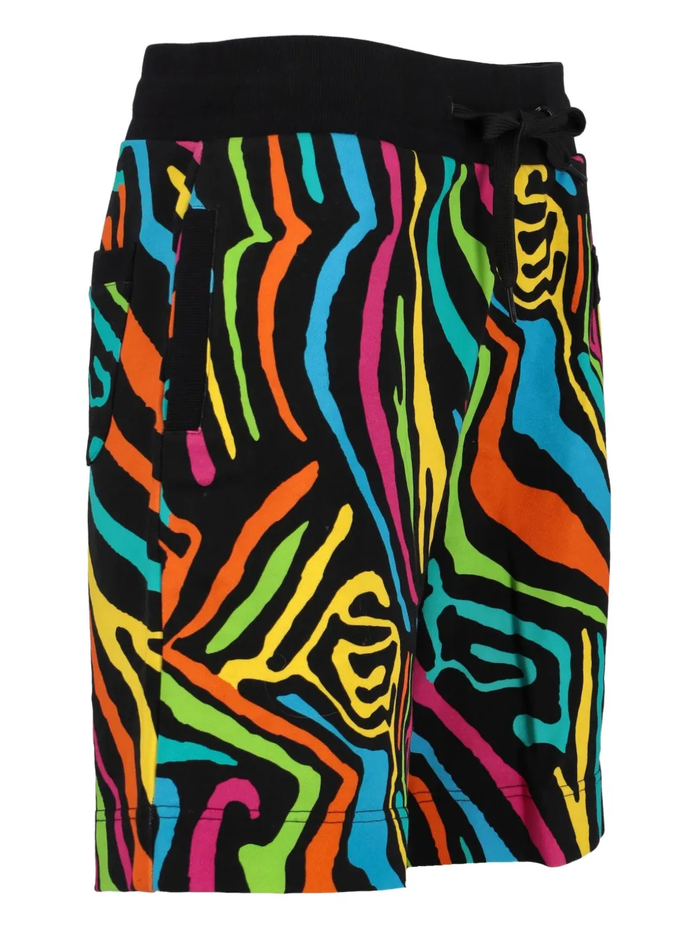 Pre-owned Moschino Zebra-print Shorts In Black