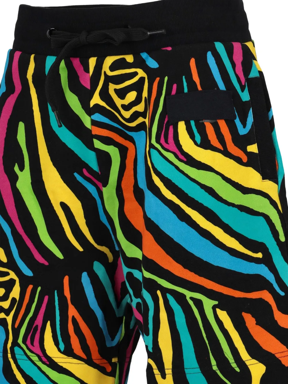 Pre-owned Moschino Zebra-print Shorts In Black