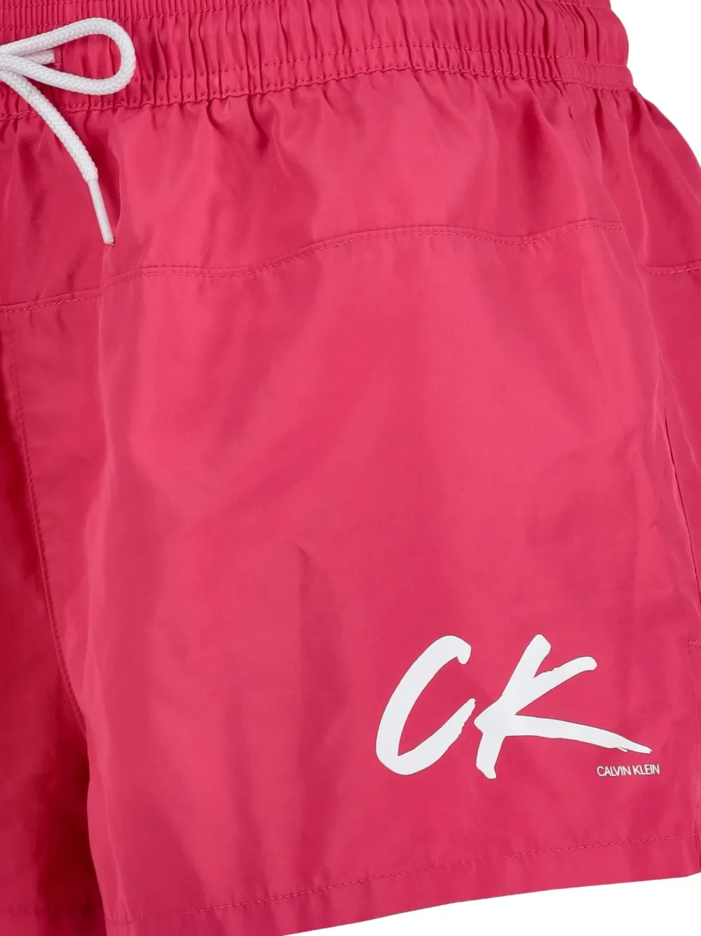 Pre-owned Calvin Klein Logo-print Swimsuit Shorts In Pink