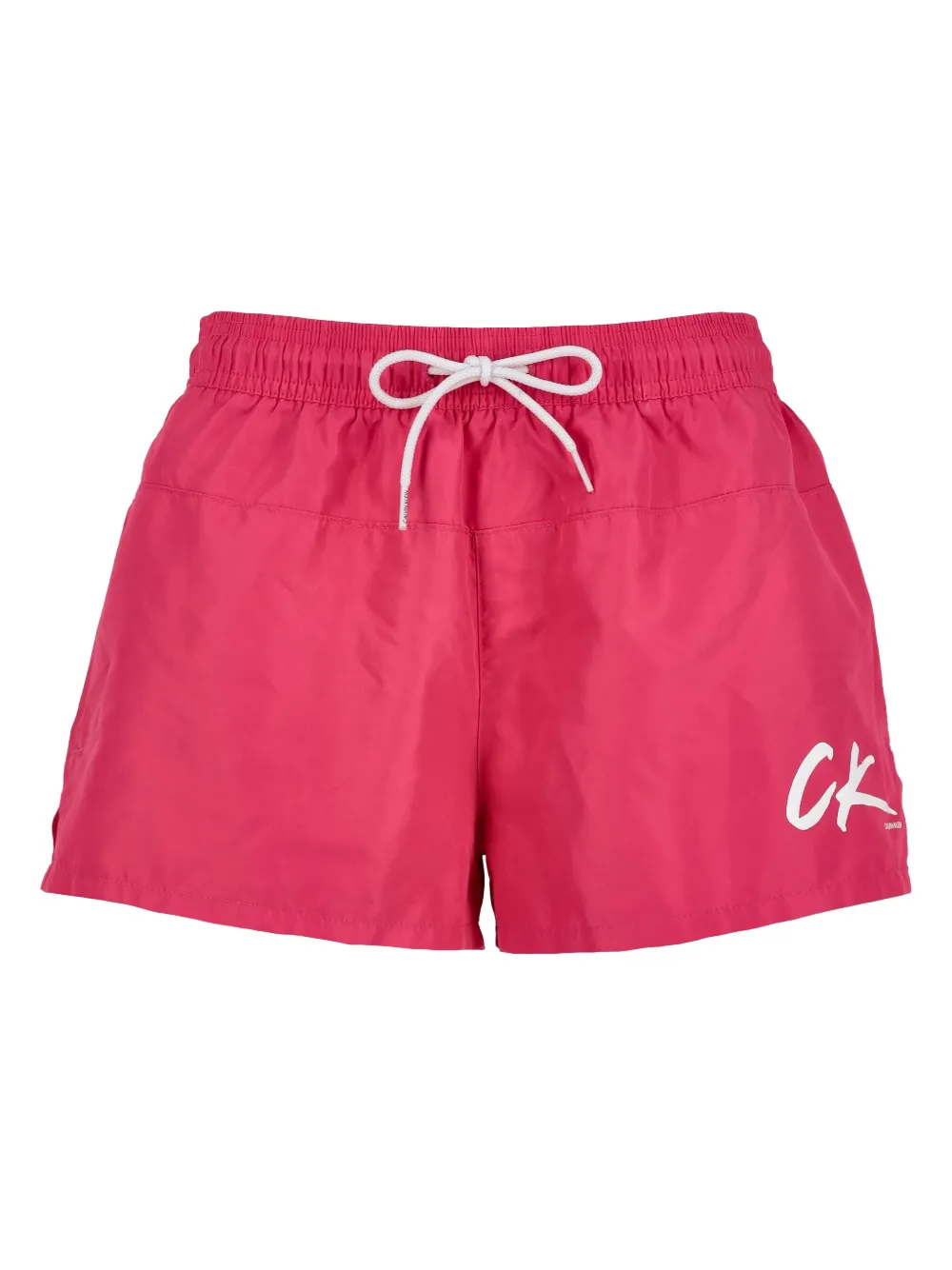 Pre-owned Calvin Klein Logo-print Swimsuit Shorts In Pink