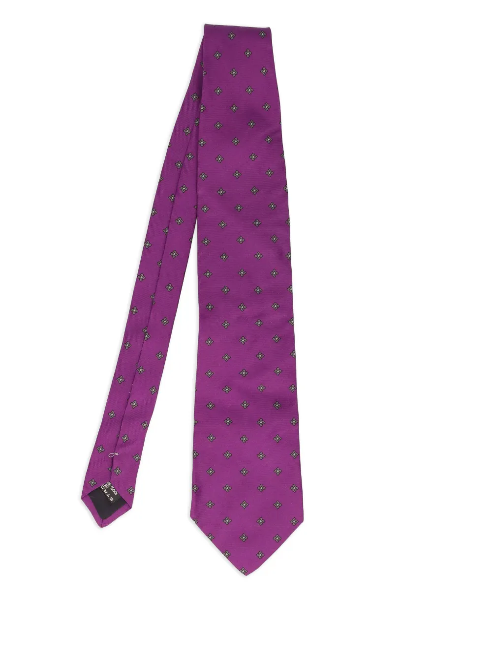 Etro Pre-Owned floral-print silk tie | Purple | Image 1
